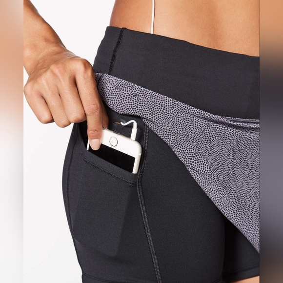 Lululemon Circuit Breaker Skirt II W88128 Women's Sport Skort Size 6 Gray Black - Picture 2 of 13